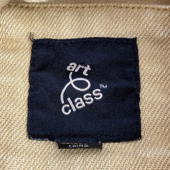 Art Class Jean Jacket Button Front In Sand Color 100% Cotton Size Medium (8/10) - Picture 4 of 7